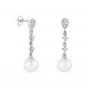Pendientes para novia en plata y topacios con perlas (79B0202TD1) 2