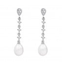 Pendientes de novia en plata y topacios con perlas (79B0203TE1) 1