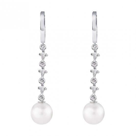 Pendientes de novia en plata y topacios con perlas (79B0303TD1) 1