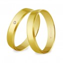 Alianza de boda de oro y diamante 4 mm (5140047D)