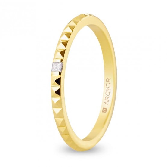 Alianza de boda en oro 18k tachuelas con diamante (5116536D)