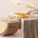 Alianza de boda artesanal 3mm oro blanco (5B30555)