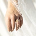 Alianza de boda de oro bicolor con diamantes 4mm  (5240549D3)