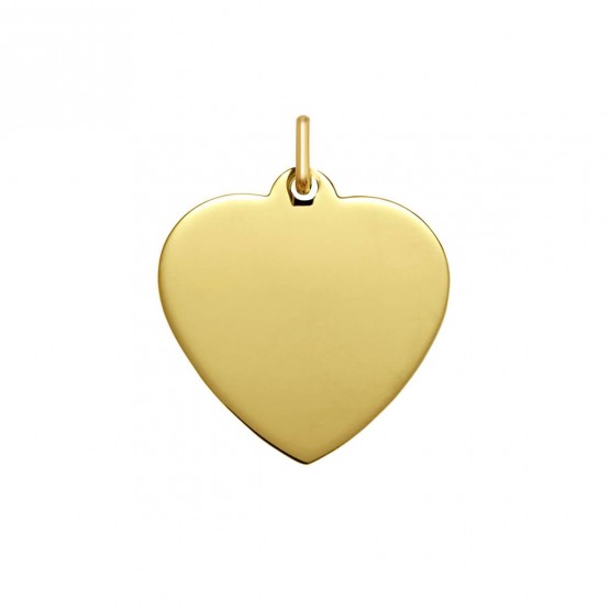 Placa de oro Corazón Lisa (213253R)