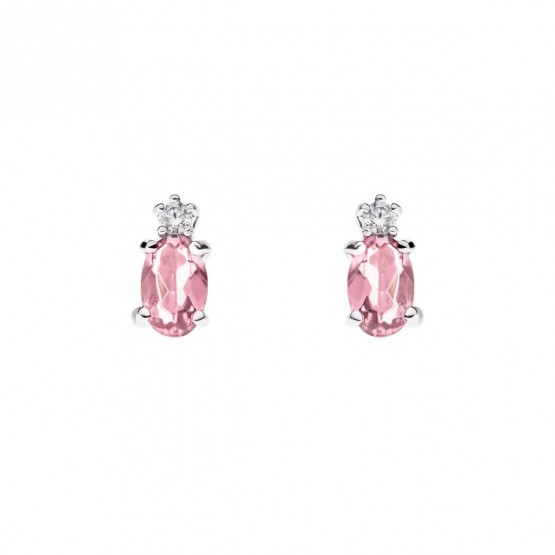 Pendientes de oro, zafiro rosa y diamante modelo 0516003Z de ARGYOR