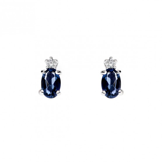 Pendientes de oro, zafiro azul y diamante modelo 0516003ZA de ARGYOR