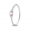 Anillo de compromiso de oro blanco con zafiro rosa y diamantes 74B0095ZR marca ARGYOR