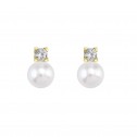 Pendientes de Oro con Diamantes y perlas (75A0103P)