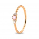 Anillo de compromiso de oro rosa con zafiro rosa y diamantes 74R0095ZR maca ARGYOR