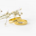 Alianza de boda oro torneada mate-brillo 4mm (5140266)