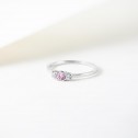Anillo de compromiso de oro, diamantes y zafiro rosa (74B0083ZR)
