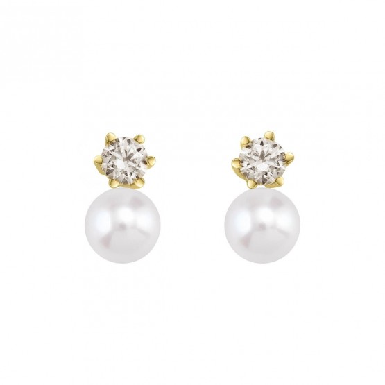 Pendientes de Diamantes con perlas (75A0102P)