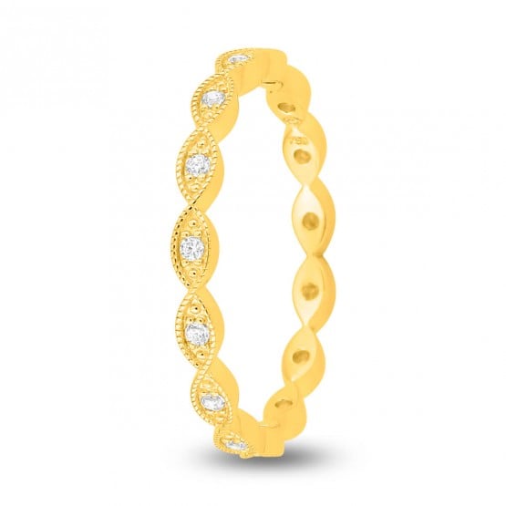 Anillo de oro y diamantes diseño óvalos (1.7764.30)