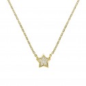 Collar de oro Estrella 6 diamantes (76AGA005)