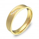 Alianza de boda cóncava 4,5mm en oro amarillo con diamantes C1145S5BA