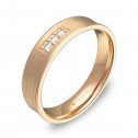 Alianza de boda cóncava  en oro rosa con diamantes C1145S3BR