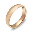 Alianza de boda de media caña 4,5mm en oro rosa rayado A0145T00R