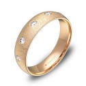 Alianza de boda  5,0mm en oro rosa hielo con diamantes A0150H5BR