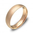 Alianza de boda de 5,0mm en oro rosa satinado A0150S00R
