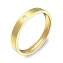 Alianza de boda 3,0mm en oro amarillo pulido con diamante B0130P1BA