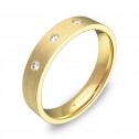Alianza de boda 4,0mm en oro amarillo con diamantes B0140S3BA