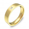Alianza de boda  4,5mm oro amarillo pulido con diamante B0145P1PA