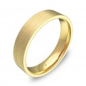 Alianza de boda plana gruesa 4,5mm en oro amarillo satinado B0145S00A