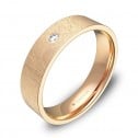 Alianza de boda 5,0mm en oro rosa hielo con diamante B0150H1BR