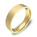 Alianza de boda plana gruesa 5,0mm en oro amarillo satinado B0150S00A