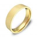 Alianza de boda plana gruesa 5,0mm en oro amarillo rayado B0150T00A