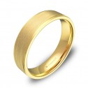 Alianza de boda con biseles 5,0mm en oro amarillo combinado C0150C00A