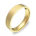Alianza de boda con ranuras 4,5mm en oro amarillo satinado C0245S00A