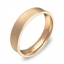 Alianza de boda cóncava 4,5mm en oro rosa satinado C1145S00R