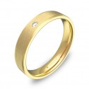 Alianza de boda con biseles 4mm oro amarillo con diamante C2640C1BA