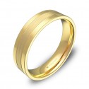 Alianza de boda con ranuras 5mm en oro amarillo combinado C3450C00A