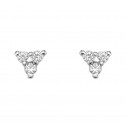 Pendientes Triángulo diamantes y oro blanco 18k (76BPE002)