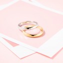 Alianza de boda oro blanco y diamante clásica 3mm (5B305D)