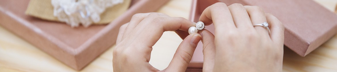 Boucles d'oreilles perles pour mariées | Argyor